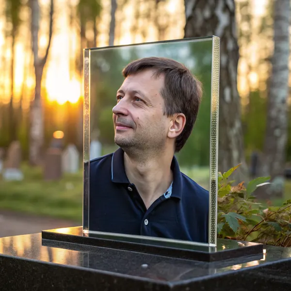 Цветной фотопортрет на стекле триплекс — Вертикальный прямоугольник